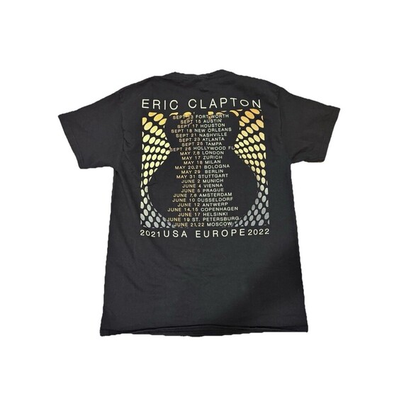 Eric Clapton Men's 2021-2022 USA Europe Tour T-Shirt Iconic Concert Tee Medium - Picture 4 of 4